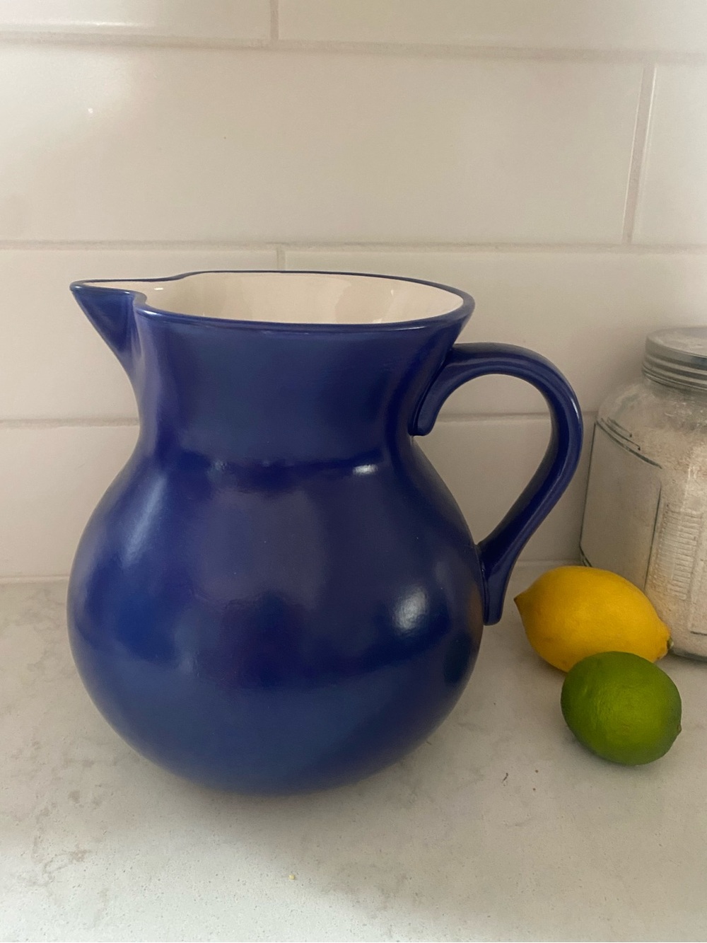 Blue Ceramic Pitcher / Vase - Matte Cobalt